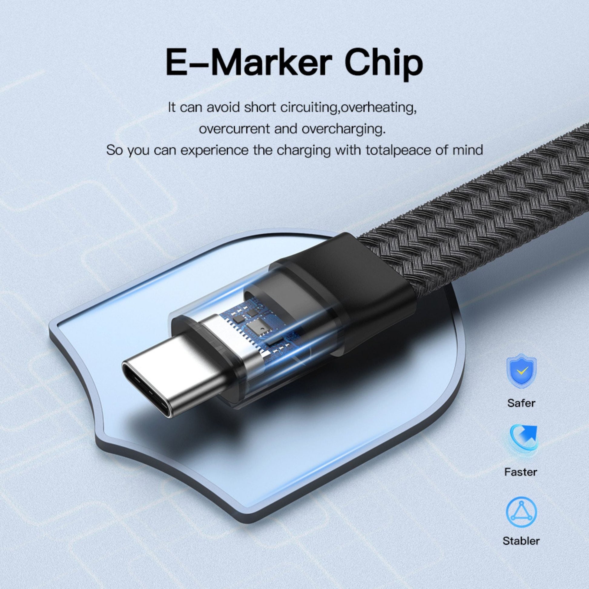 Cablu USB-C 4.0 Plat, 240W, 80Gbps, Conector 90°, Plat - LUVLU® - Cablu usb-c 4.0 plat - LUVLU®