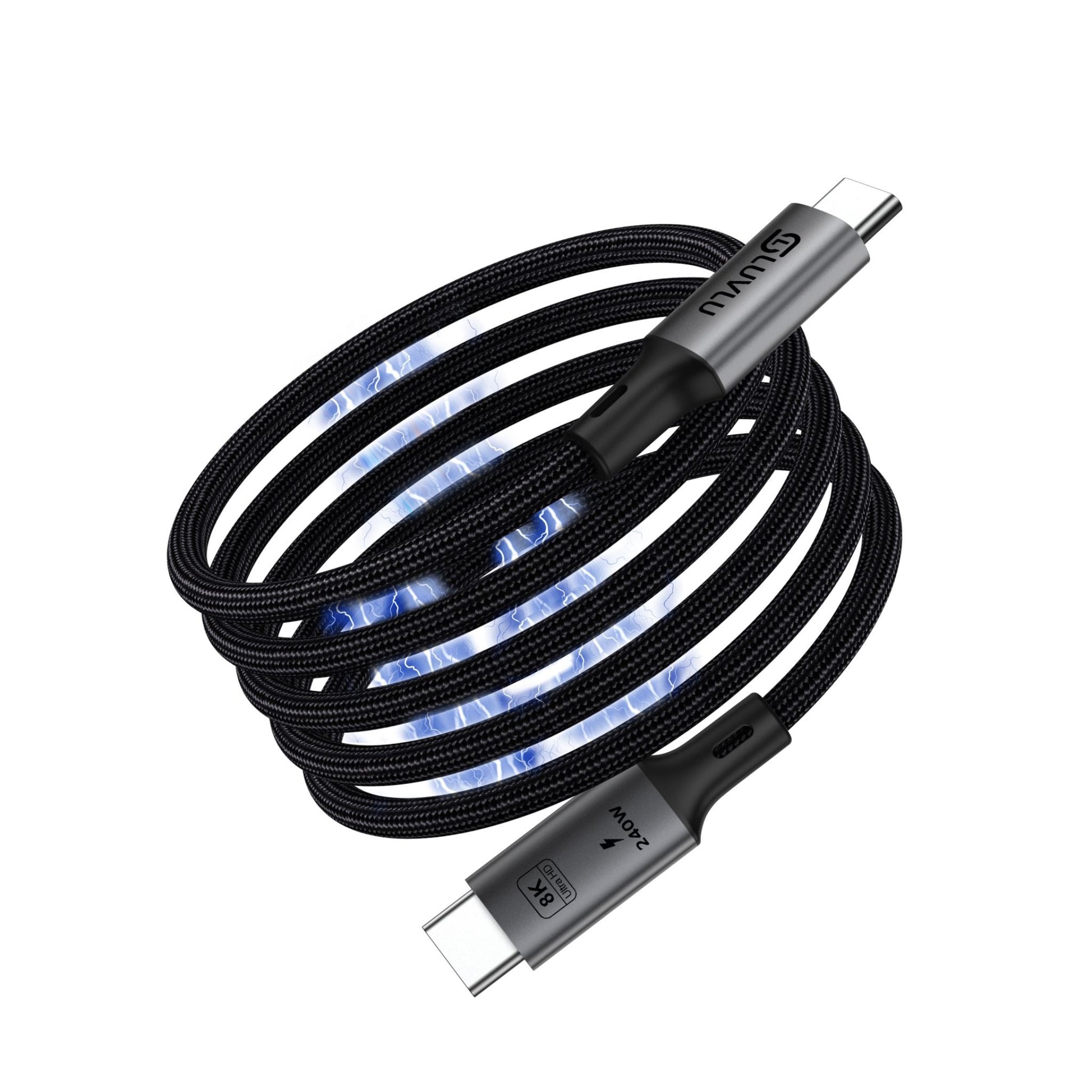 Cablu USB-C 4.0 Magnetic, 240W, 40Gbps, Thunderbolt 4 - LUVLU® - Cablu USB-C Magnetic - LUVLU®