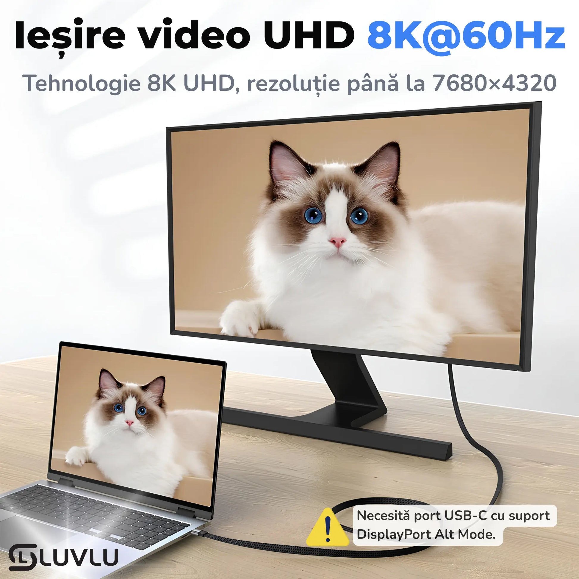 Cablu usb-c 4.0 v2 iesire video 8K@60Hz