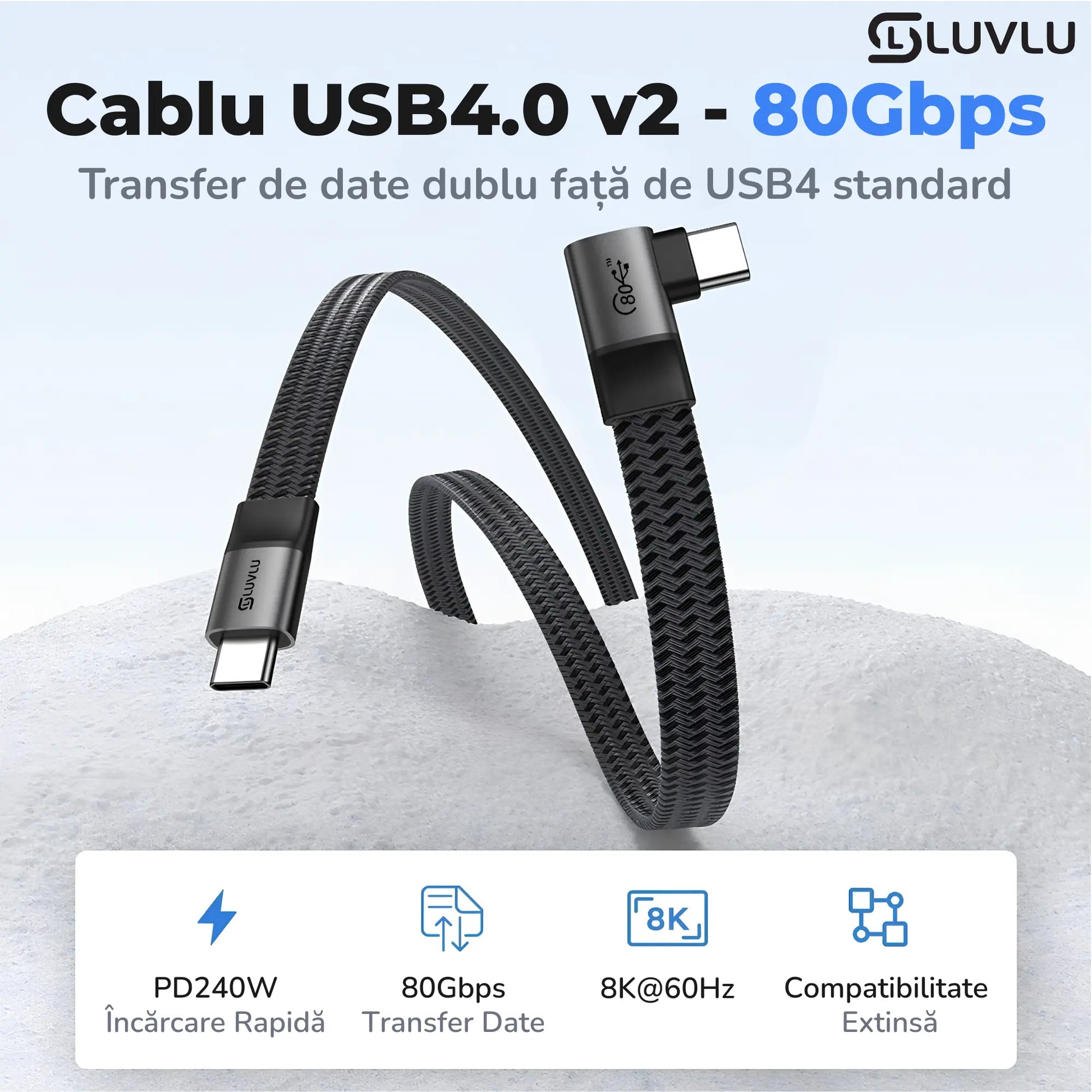 Cablu usb4 v2 transfer de date ultra rapid