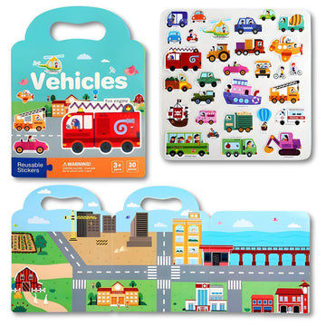 Carte cu Stickere Reutilizabile LUVLU®, Busy Book, Montessori, 3+ - Carte Busy Book - LUVLU®