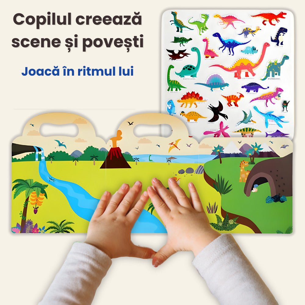 Carte cu Stickere Reutilizabile LUVLU®, Busy Book, Montessori, 3+ - Carte Busy Book - LUVLU®