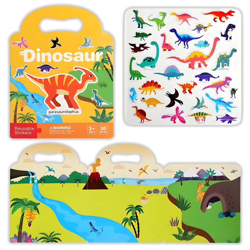 Carte cu Stickere Reutilizabile LUVLU®, Busy Book, Montessori, 3+ - Carte Busy Book - LUVLU®