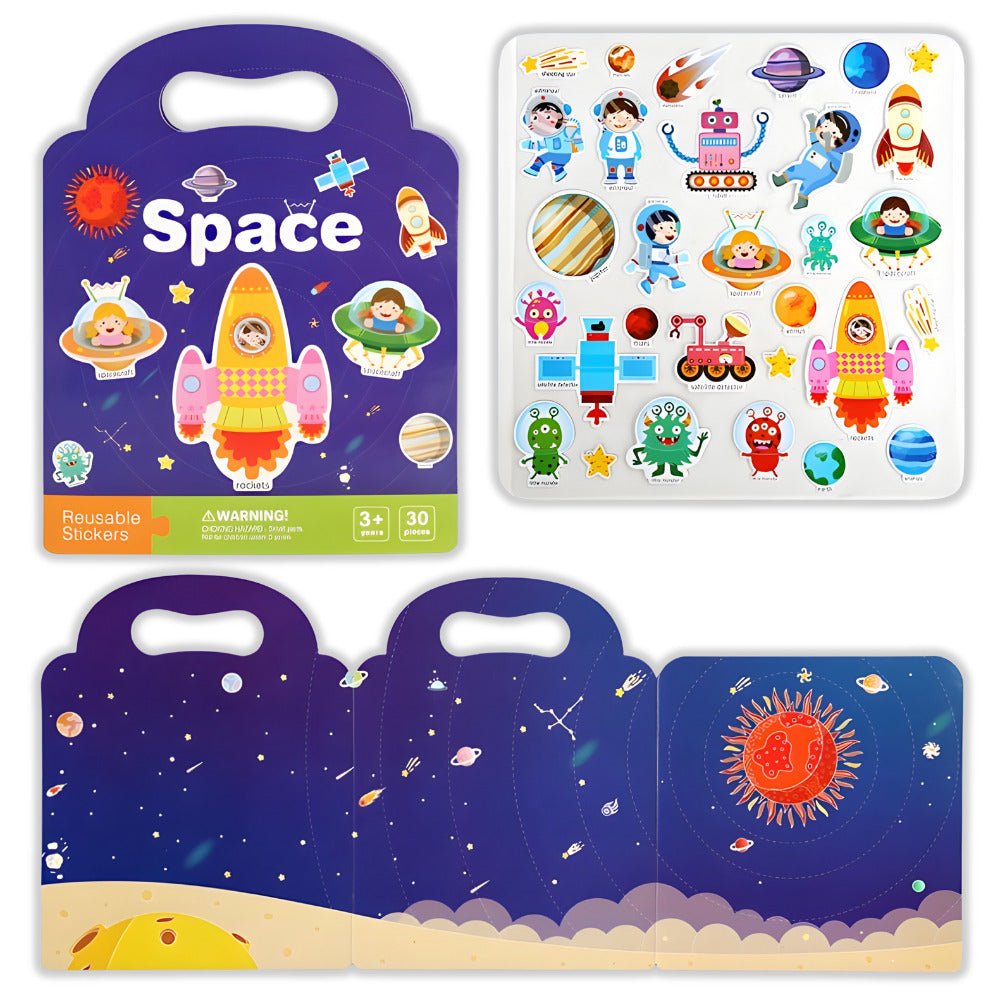 Carte cu Stickere Reutilizabile LUVLU®, Busy Book, Montessori, 3+ - Carte Busy Book - LUVLU®