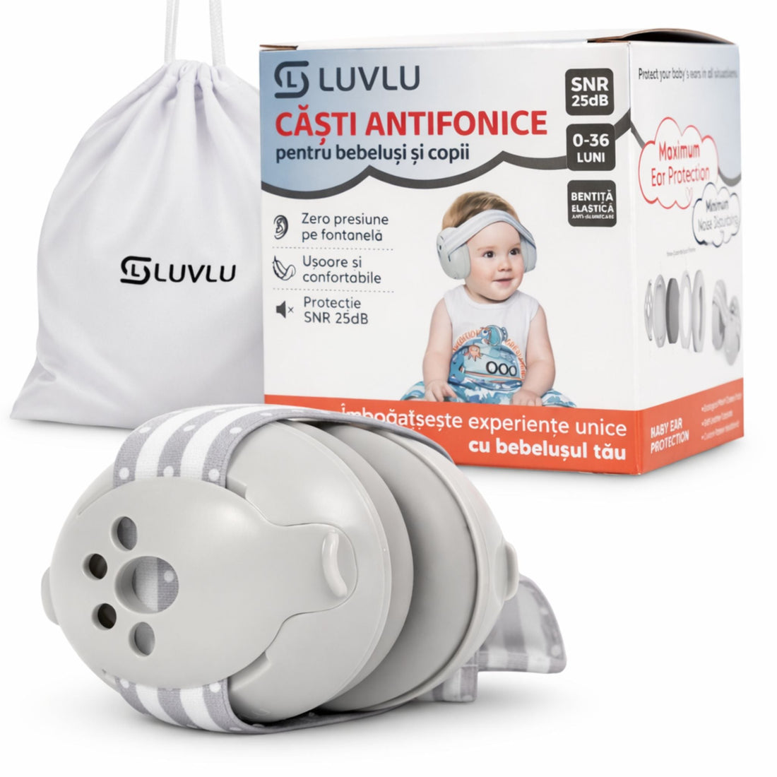 Căști Antifonice pentru Bebeluși și Copii 0-36 Luni - LUVLU® - Casti antifonice 0-3 ani - LUVLU®