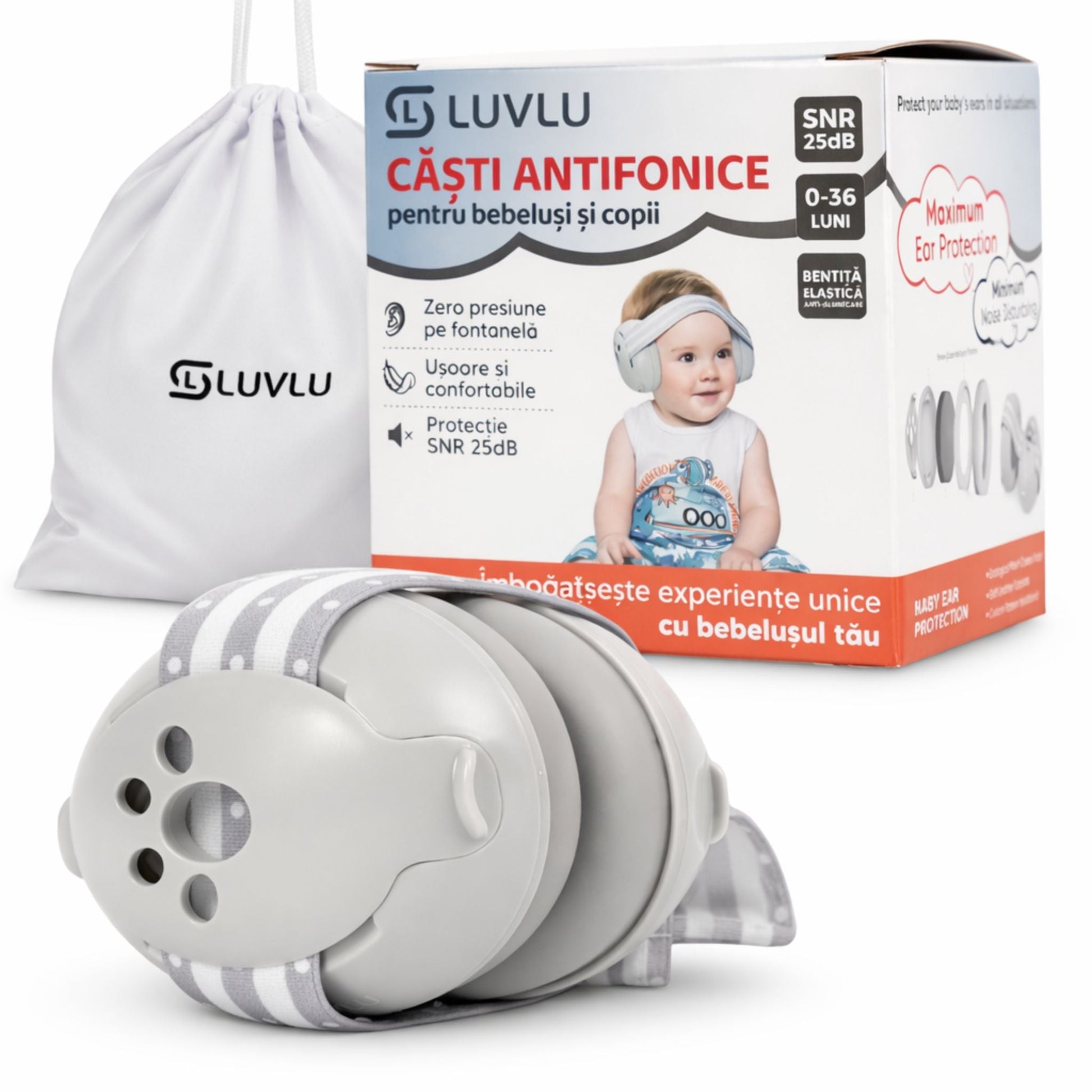 Căști Antifonice pentru Bebeluși și Copii 0-36 Luni - LUVLU® - Casti antifonice 0-3 ani - LUVLU®