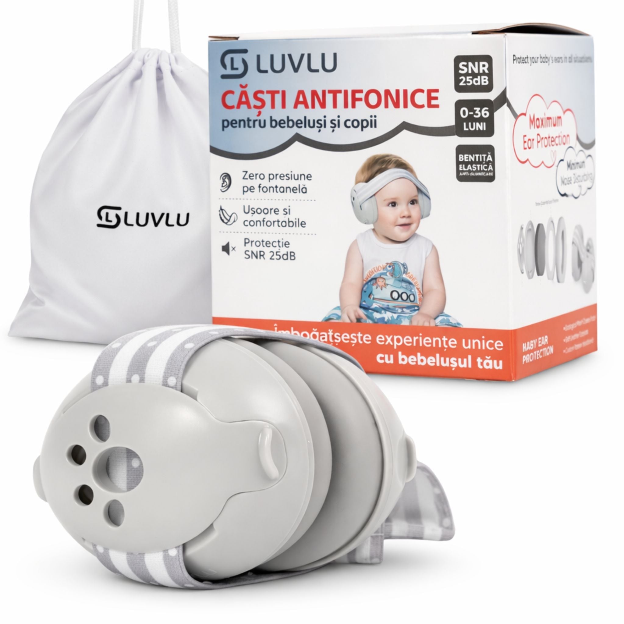 Căști Antifonice pentru Bebeluși și Copii 0-36 Luni - LUVLU® - Casti antifonice 0-3 ani - LUVLU®
