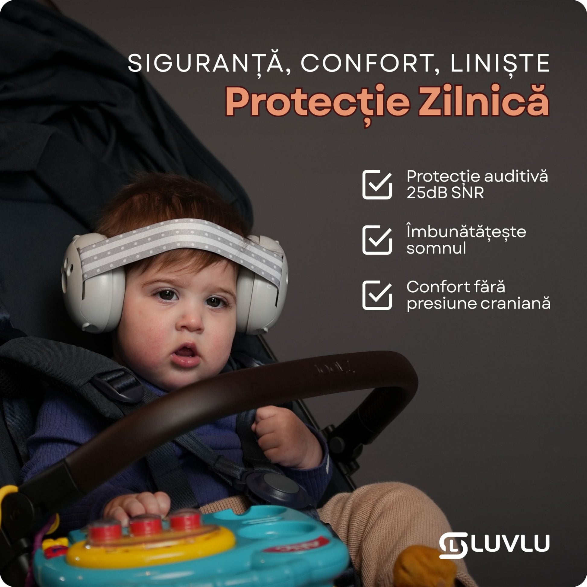 Căști Antifonice pentru Bebeluși și Copii 0-36 Luni - LUVLU® - Casti antifonice 0-3 ani - LUVLU®