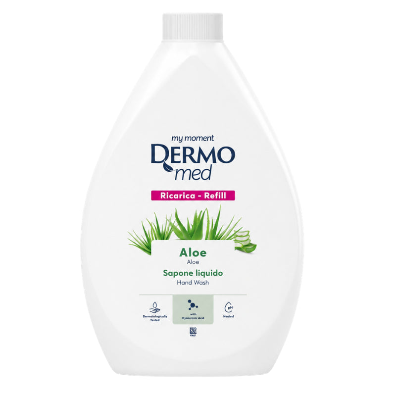 DermoMed Aloe rezervă săpun lichid pentru mâini cu acid hialuronic, 1000 ml