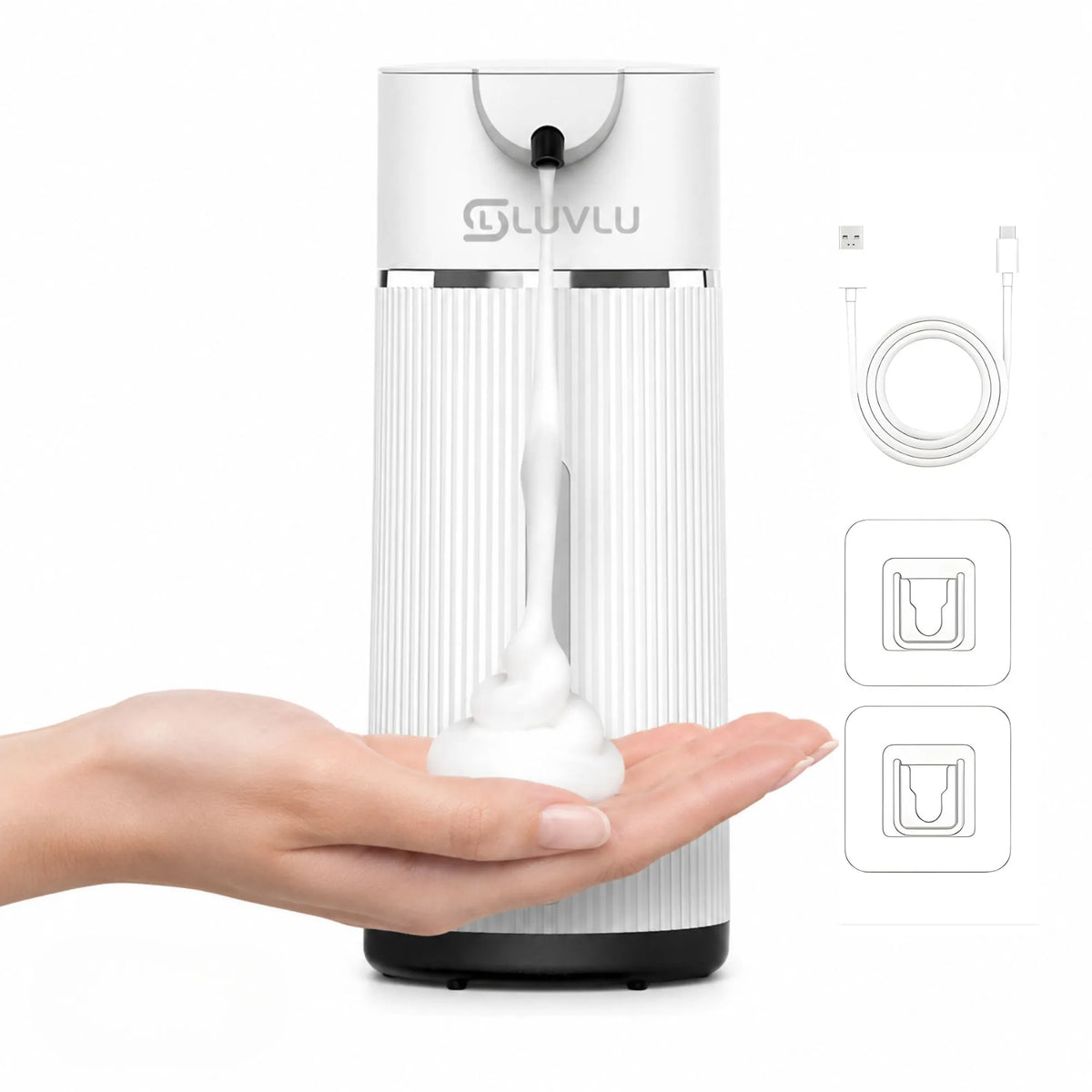Dozator Automat Săpun Spumă cu Senzor Infrarosu, 420 ml - LUVLU®