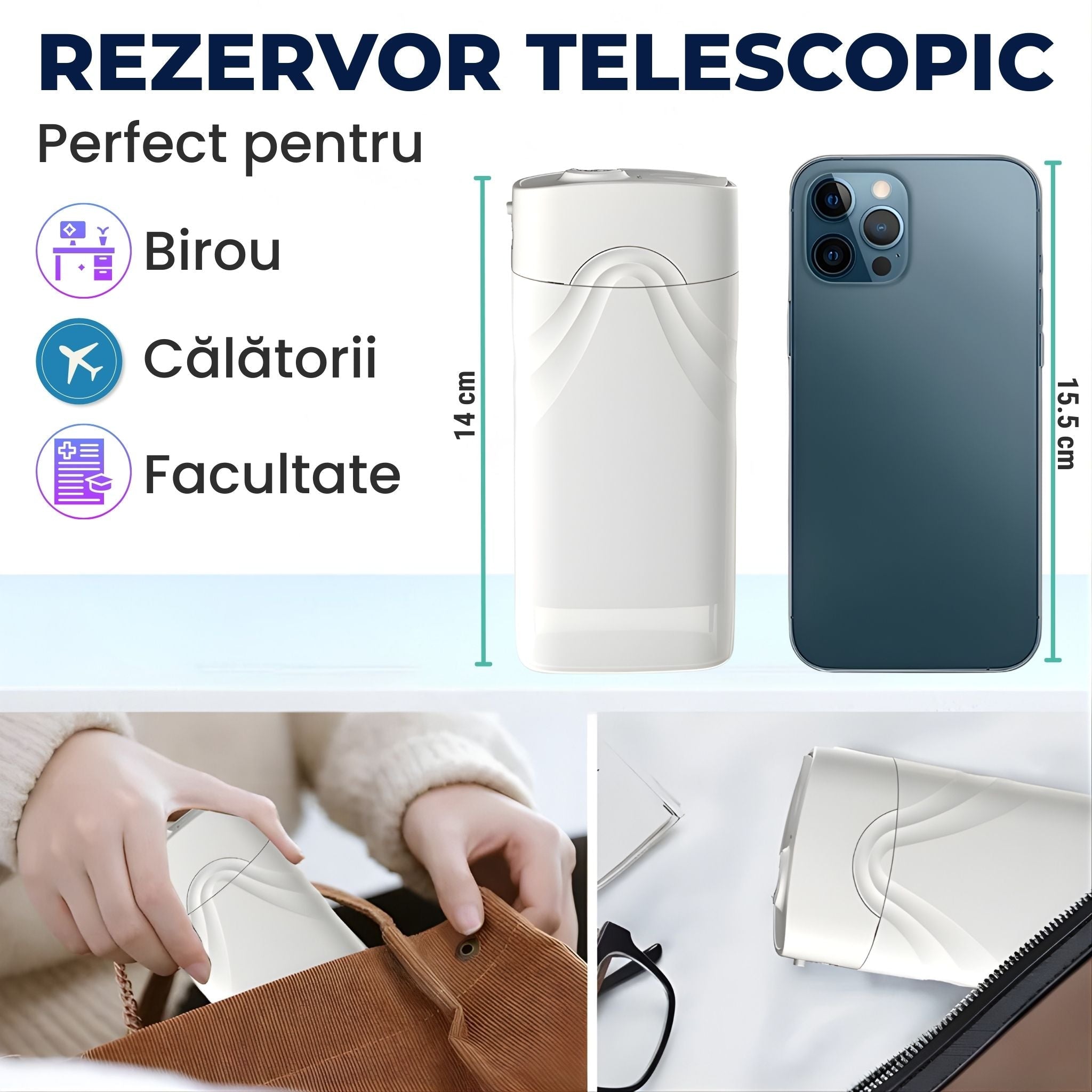 Mini Irigator Bucal Ultra Portabil, 5 Trepte de Presiune - LUVLU® - Mini Irigator Bucal - LUVLU®